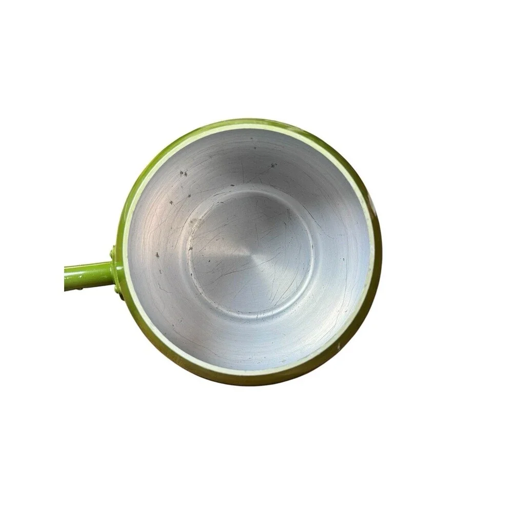 Vintage Fondue Pot Avocado Green Enamel No Lid MCM